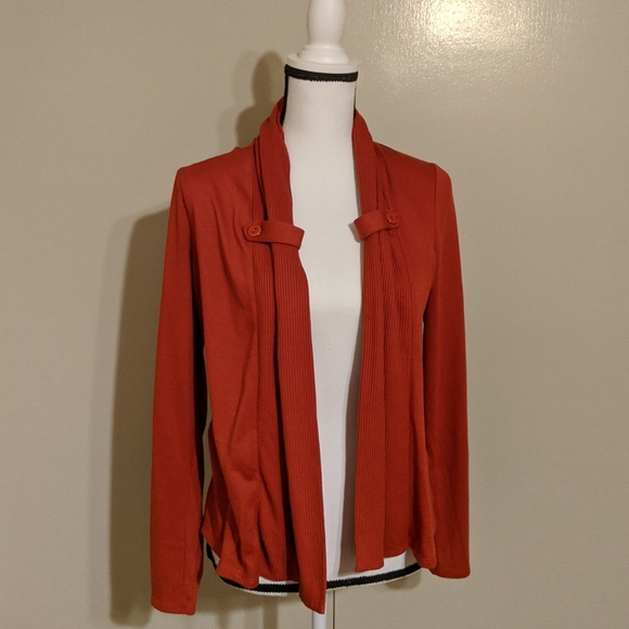 Dressbarn size Large Orange open cardigan - Picture 1 of 5